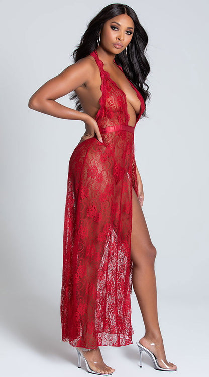 Lace Lingerie Gown Set