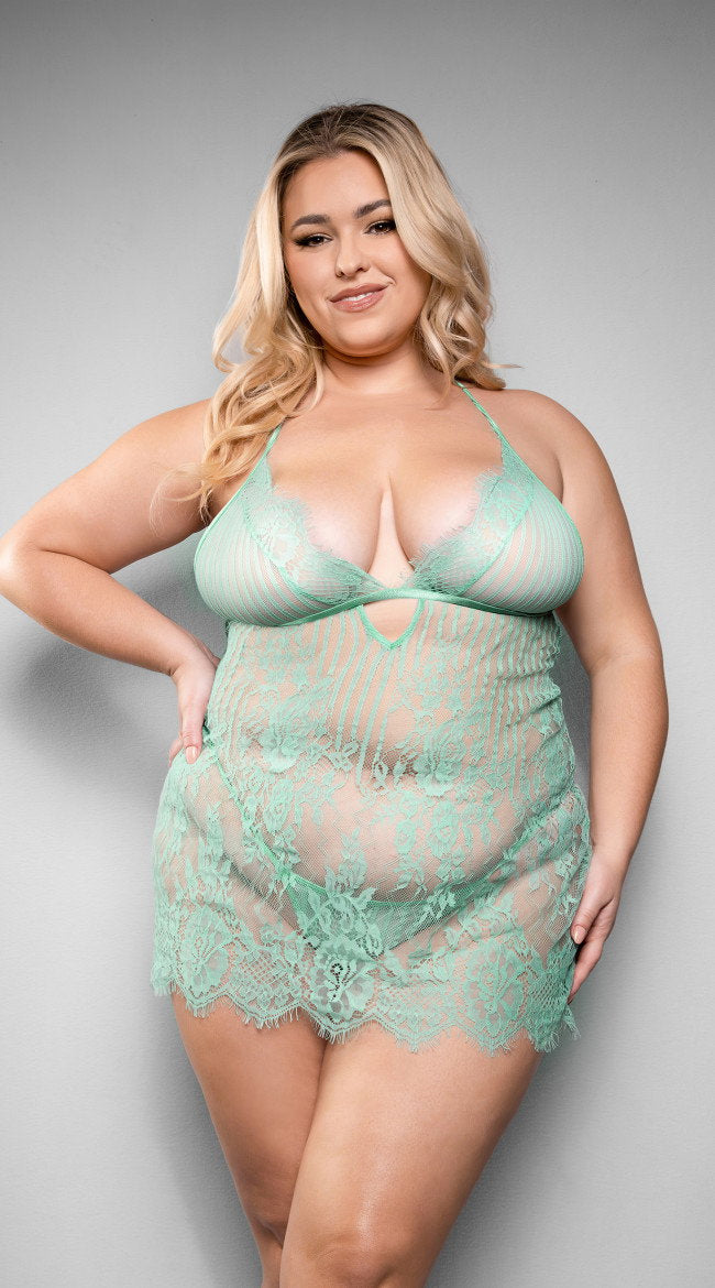 Plus Size Marina Chemise Set
