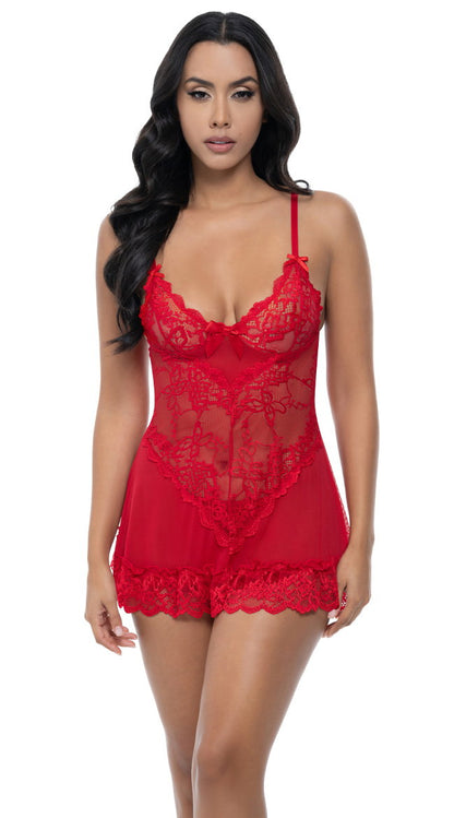 Flirty Lace Babydoll Set