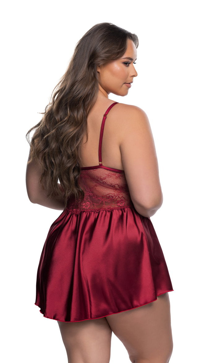 Plus Size Paradise Dream Lace Babydoll