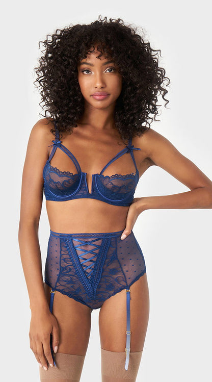 High Waisted Lace Bra Set