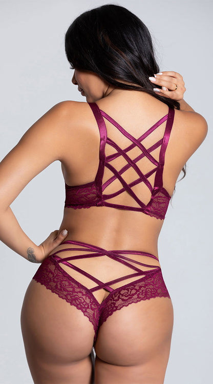Lacy Longline Lattice Bralette