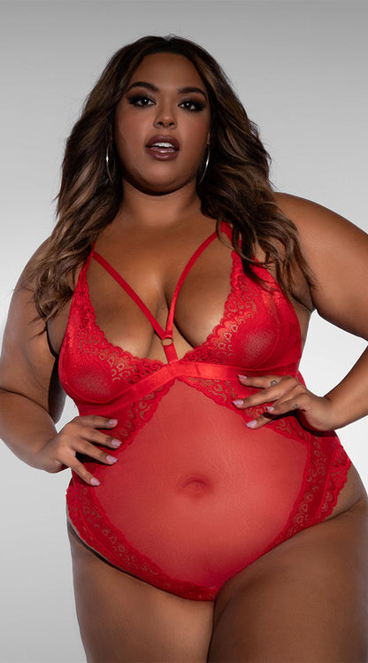 Yandy Plus Size Love Me Forever Teddy