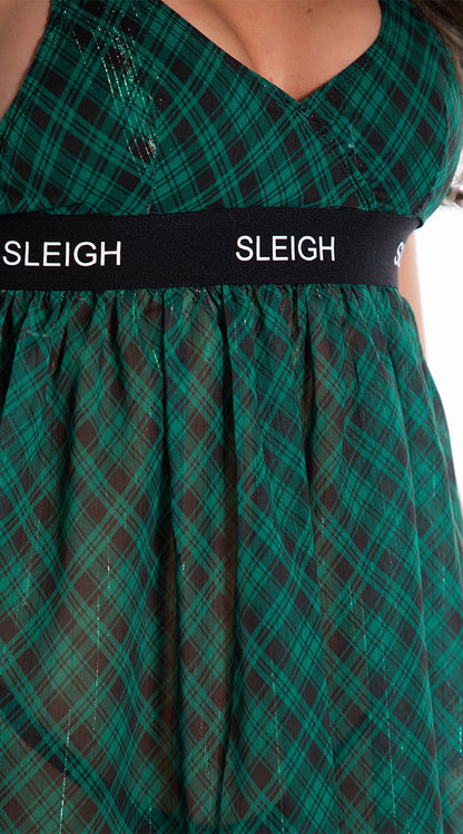 Metallic Plaid Babydoll